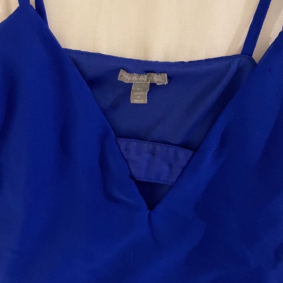 Charlotte Russe Blue Cut Out Tank (Size XS) - Picture 3 of 3